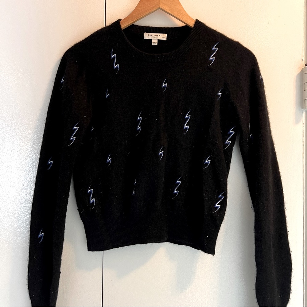 Equipment 💯 Cashmere Lightning Bolt Sweater Size S/P